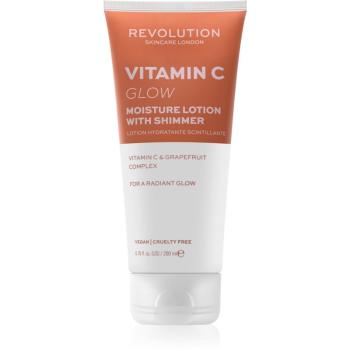 Revolution Skincare Body Vitamin C (Glow) rozjasňující tělové mléko se třpytkami 200 ml
