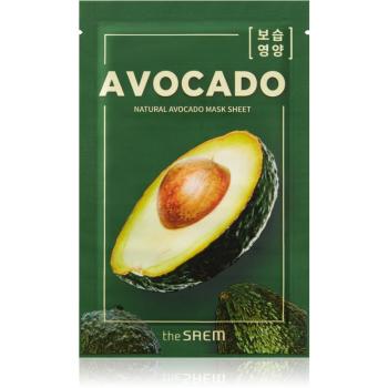 The Saem Natural Mask Sheet Avocado plátýnková maska s vysoce hydratačním a vyživujícím účinkem 21 ml