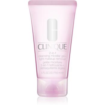 Clinique 2-in-1 Cleansing Micellar Gel + Light Makeup Remover čisticí micelární gel 150 ml