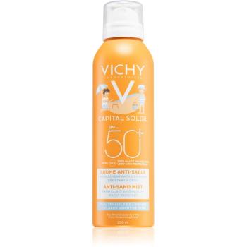 Vichy Capital Soleil jemný ochranný sprej odpuzující písek pro děti SPF 50+ 200 ml
