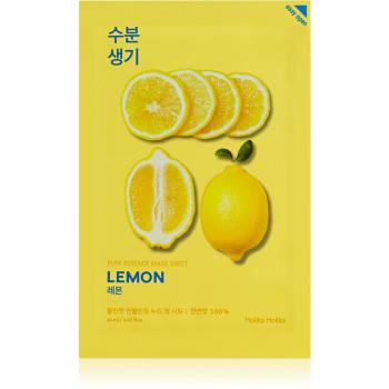 Holika Holika Pure Essence Lemon plátýnková maska se zjemňujícím a osvěžujícím účinkem s vitaminem C 20 ml
