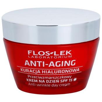 FlosLek Laboratorium Anti-Aging Hyaluronic Therapy denní hydratační krém proti stárnutí pleti SPF 15 50 ml