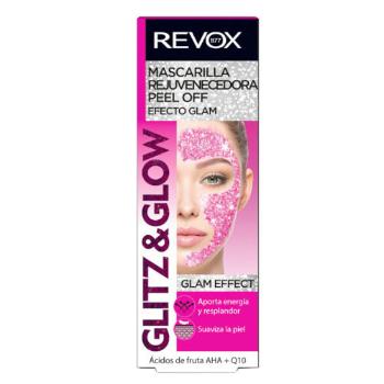 Revox Omlazující slupovací pleťová maska Glitz and Glow (Rejuvenating Peel Off Pink Mask) 80 ml