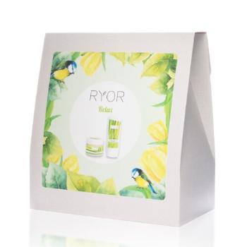 Ryor Relax osvěžující sprchový gel Lemongrass 200 ml + zjemňující cukrový peeling Lemongrass 325 g + měkký froté ručník 30 x 50 cm dárková sada
