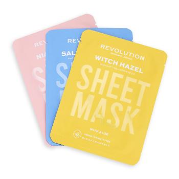 Revolution Skincare Sada pleťových masek pro problematickou pleť Biodegradable (Blemish Prone Skin Sheet Mask)
