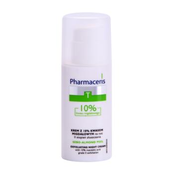 Pharmaceris T-Zone Oily Skin Sebo-Almond Peel noční regulační a čisticí pleťový krém pro obnovu povrchu pleti 50 ml