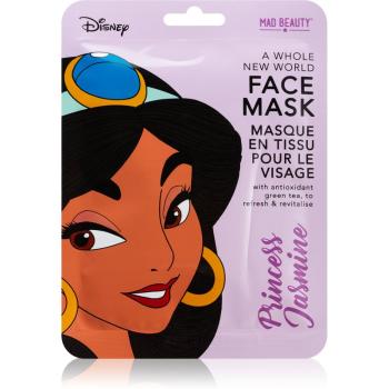 Mad Beauty Disney Princess Jasmine revitalizační plátýnková maska s výtažkem zeleného čaje 25 ml