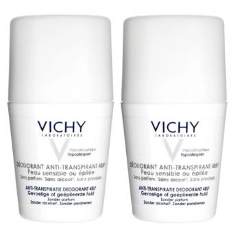 Vichy 48 hodinový deodorant roll-on pro citlivou a podrážděnou pokožku 2 x 50 ml
