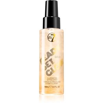 W7 Cosmetics Ready/Set/Glow rozjasňující fixační sprej odstín Gold 100 ml