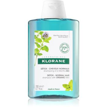 Klorane Máta Vodní BIO čisticí detoxikační šampon pro normální vlasy 200 ml