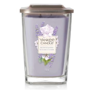 Yankee Candle Aromatická svíčka velká hranatá Sea Salt & Lavender 552 g