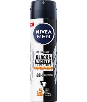 Nivea Antiperspirant ve spreji Men Invisible Black & White Ultimate Impact 150 ml