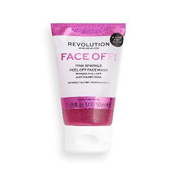 Revolution Skincare Slupovací pleťová maska Pink Glitter Face Off 50 ml