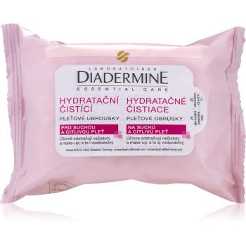 Diadermine Essentials čisticí pleťové ubrousky pro citlivou a suchou pleť 25 ks