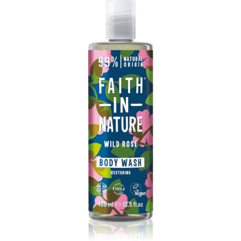 Faith In Nature Wild Rose přírodní sprchový gel pro obnovu kožní bariéry 400 ml