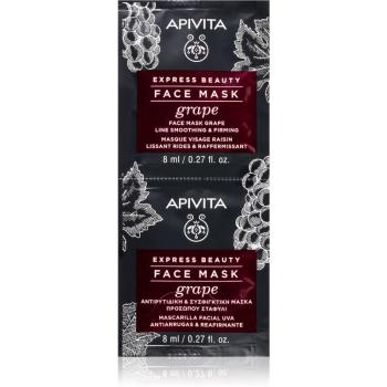 Apivita Express Beauty Grape protivrásková a zpevňující pleťová maska 2 x 8 ml