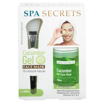 XPel Gelová pleťová maska s aplikátorem SPA Secrets Cucumber (Gel Face Mask) 140 ml